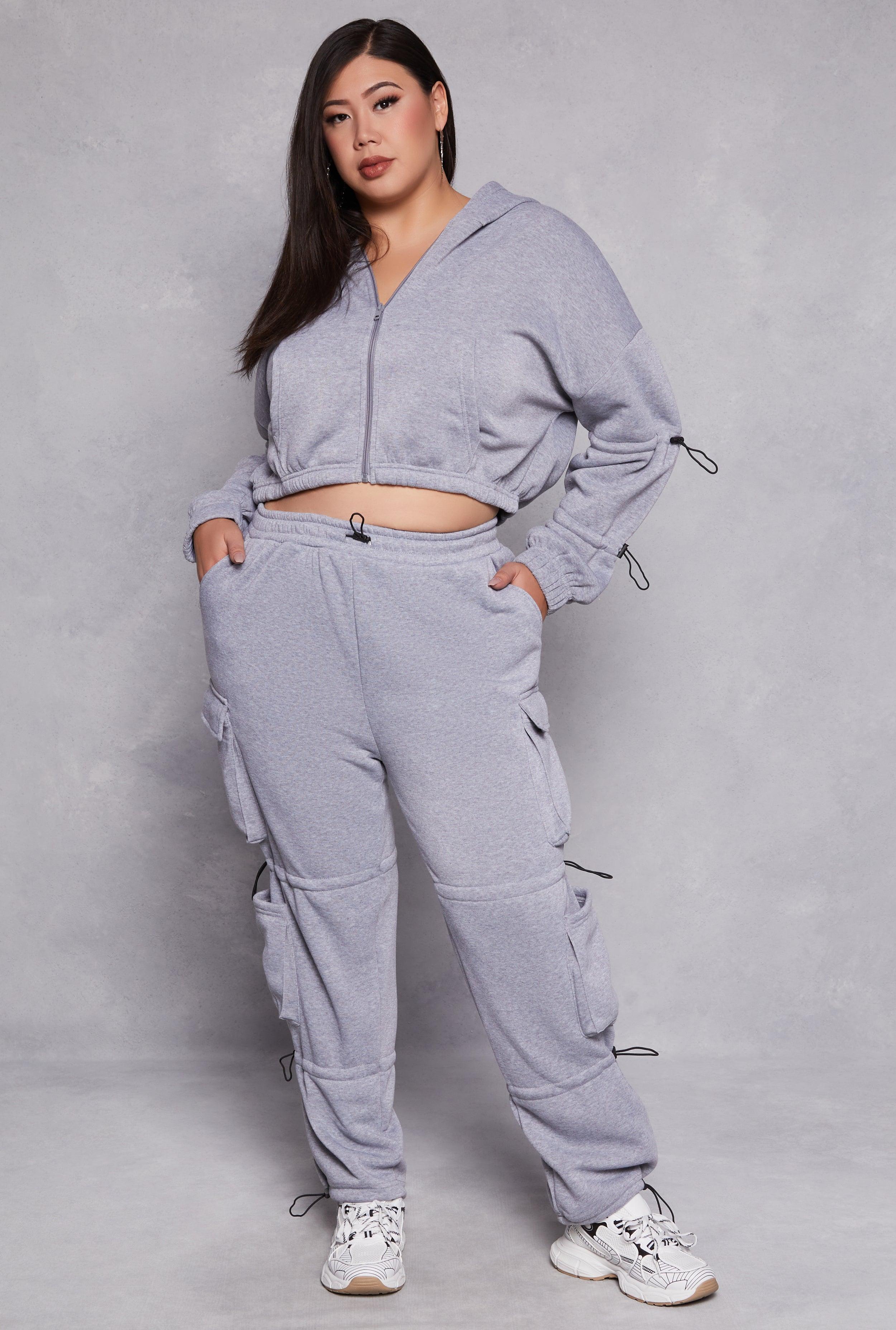 Womens Plus Size Toggle Drawstring Detail Sweatpants product image