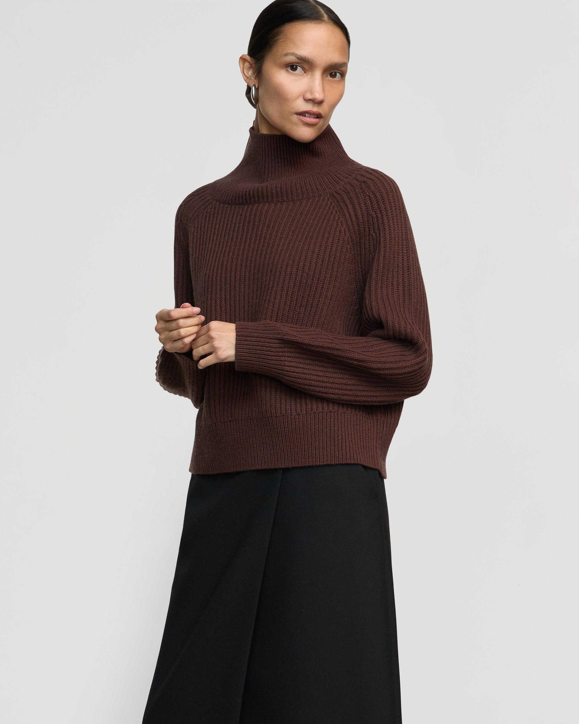 Hadeel Organic Cotton-Wool Mock-Neck Sweater Product Image