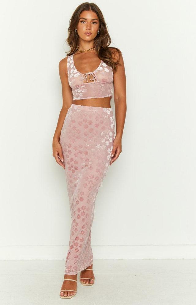 Late Night Pink Maxi Skirt Product Image