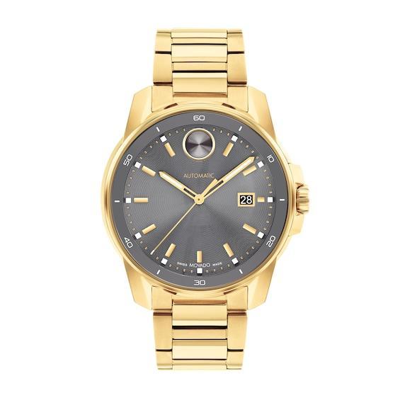 Men's Movado Bold Verso Gold-Tone IP Automatic Watch with Grey Dial (Model: 3601053) Product Image