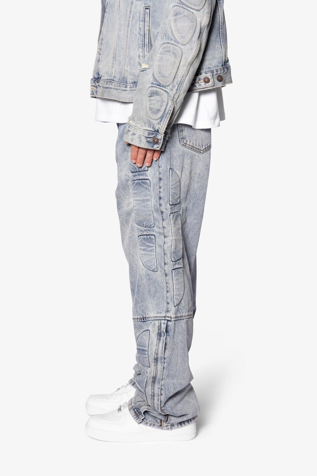 Ultra Baggy Moto Denim - Blue Product Image