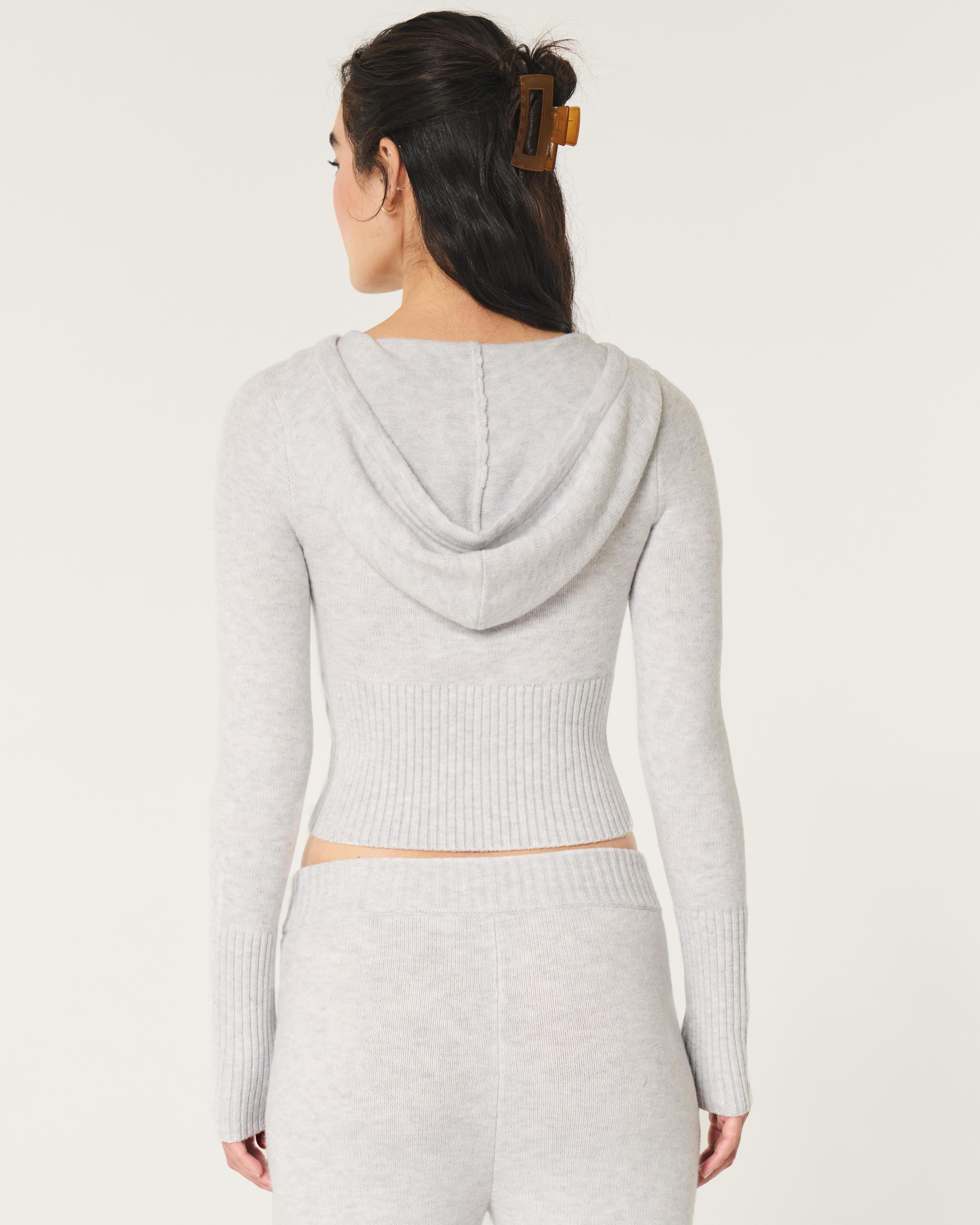 Gilly Hicks Sweater-Knit Zip-Up Hoodie Product Image