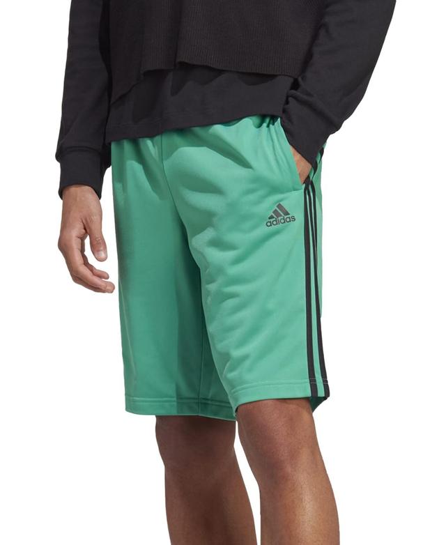 adidas Essentials 3-Stripes Tricot Shorts (Black/White) Men's Shorts Product Image