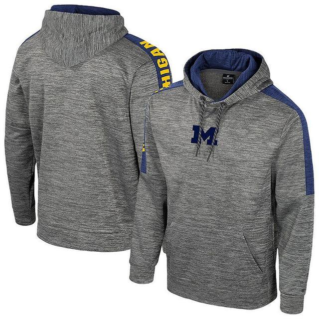 Mens Colosseum Heather Gray Michigan Wolverines Dozer Pullover Hoodie Product Image