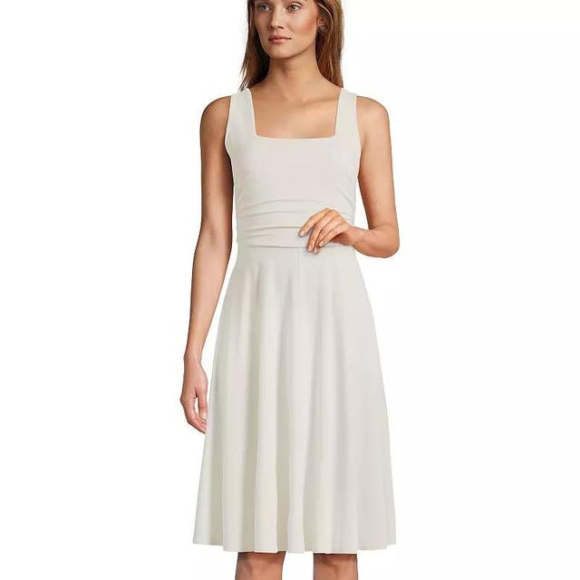 Women's Cupro Fit and Flare Sleeveless Dress Product Image