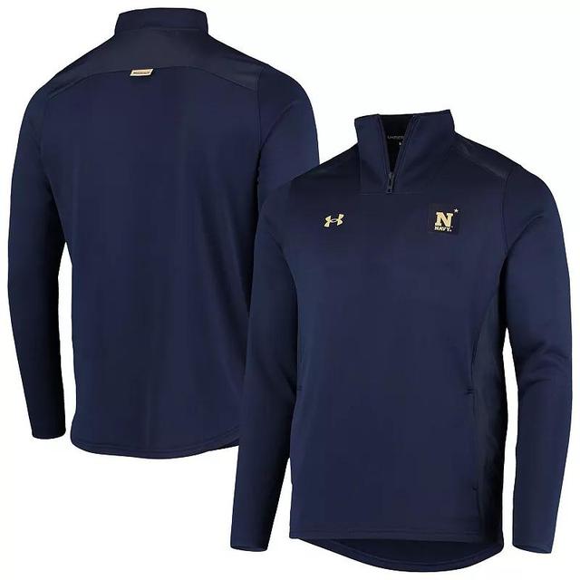 Mens Under Armour Midshipmen 2021 Sideline Command Quarter-Zip Jacket Blue Product Image