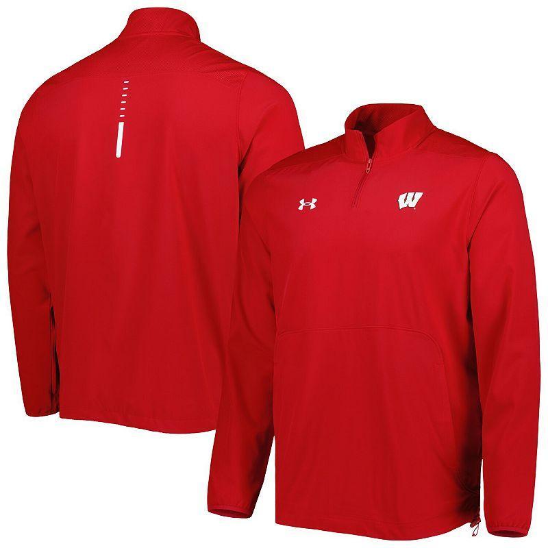 Mens Under Armour Wisconsin Badgers Motivate 2.0 Quarter-Zip Performance Jacket Product Image