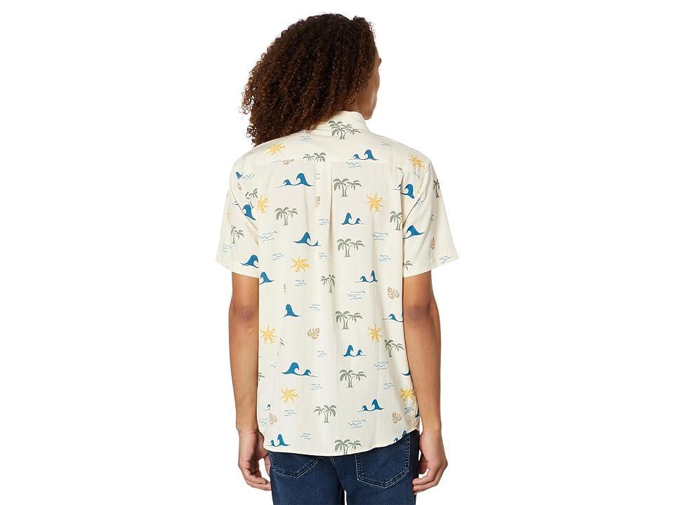 O'Neill Oasis Eco Standard Short Sleeve Woven (Cream) Men's Clothing Product Image