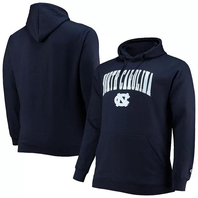 Mens Champion North Carolina Tar Heels Big & Tall Arch Over Logo Powerblend Pullover Hoodie Blue Product Image