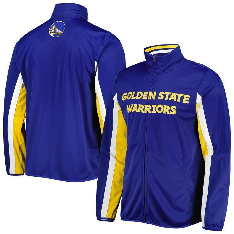 Mens G-III Sports by Carl Banks Royal Golden State Warriors Contender Wordmark Full-Zip Track Jacket Product Image