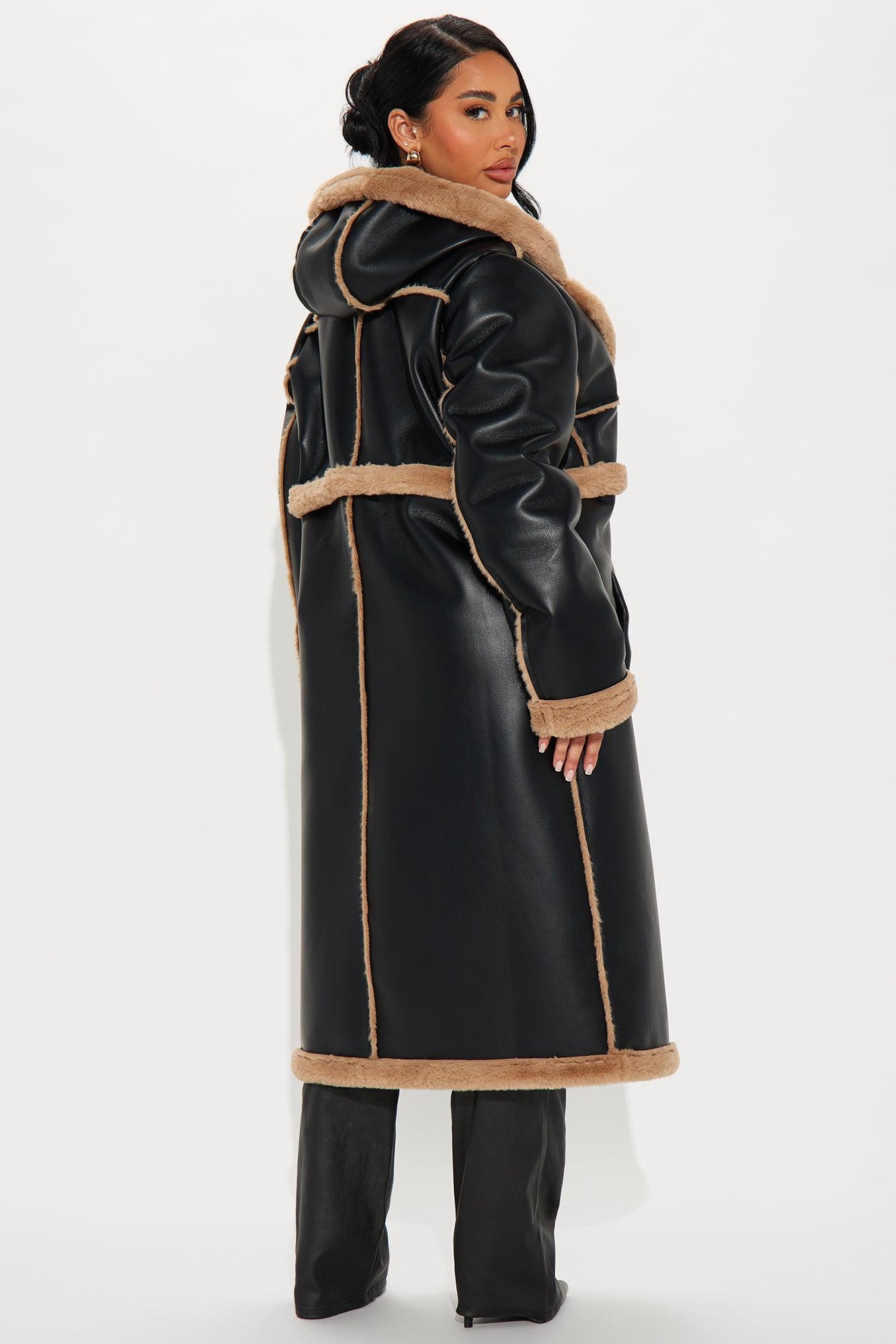 Better Than Your Next Convertible Trench Coat - Black/Brown Product Image