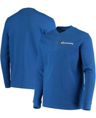 Mens Royal Indianapolis Colts Maverick Thermal Henley Long Sleeve T-shirt Product Image