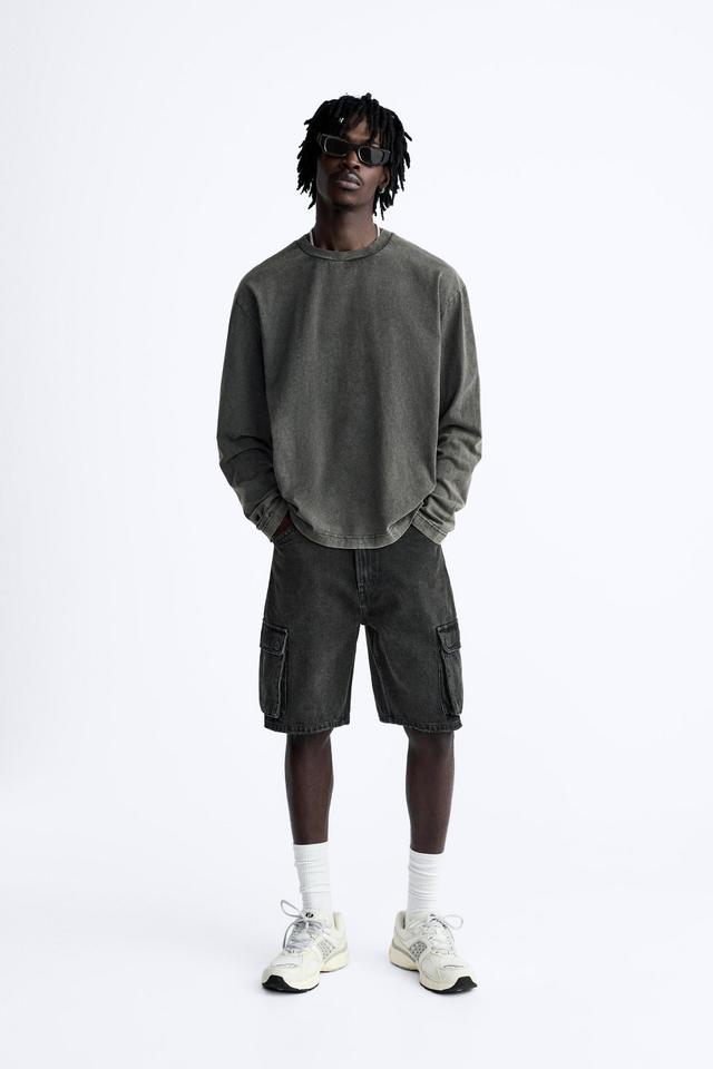 DENIM CARGO SHORTS Product Image