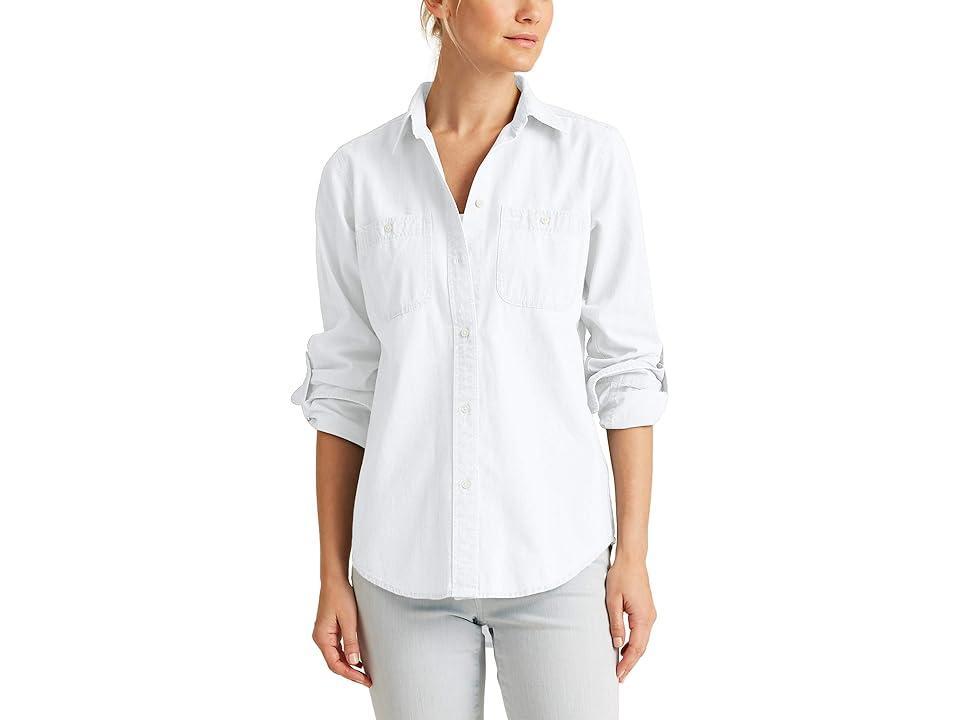 LAUREN Ralph Lauren Roll-Tab Sleeve Cotton Shirt Women's Clothing product image