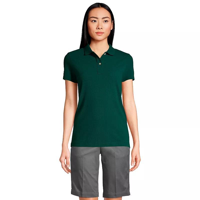 Womens Lands End School Uniform Short Sleeve Mesh Polo Shirt Product Image