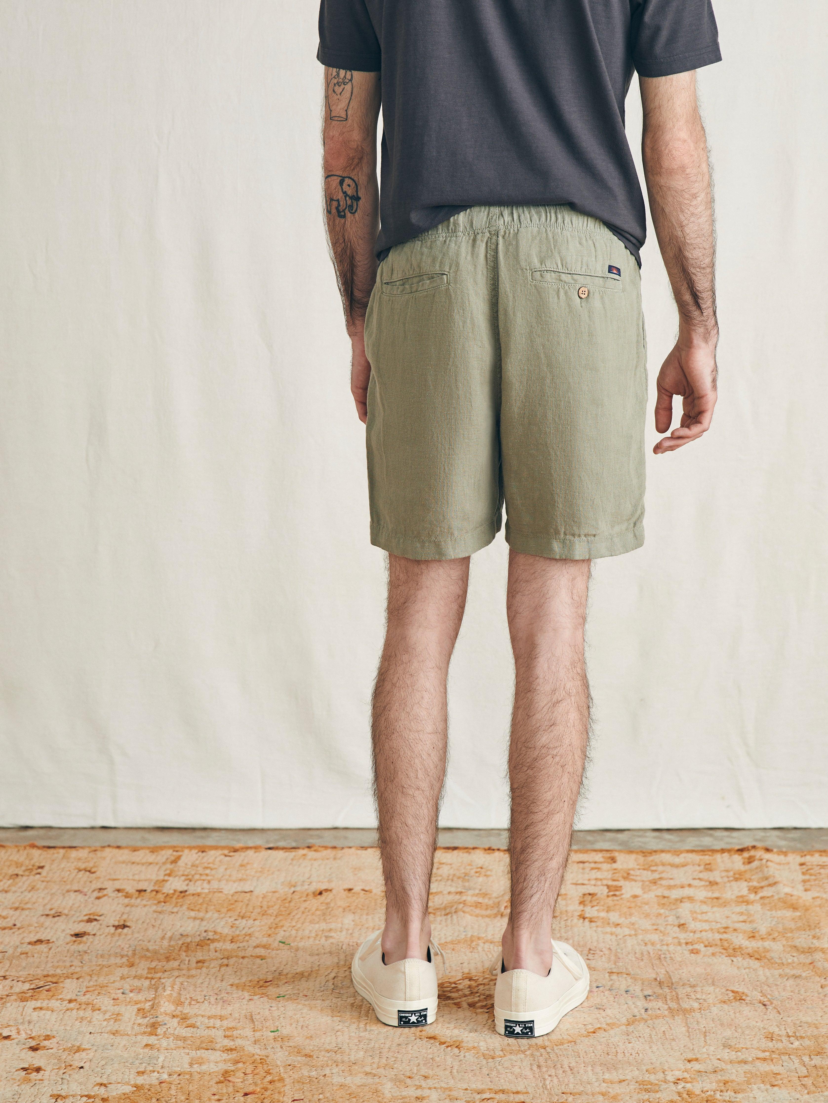 Essential Linen Short (6.5" Inseam) - Canyon Olive Male Product Image