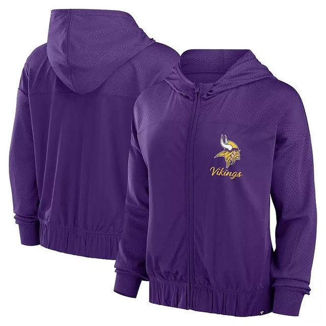 Womens Fanatics Minnesota Vikings Script Lock Full-Zip Hoodie Product Image