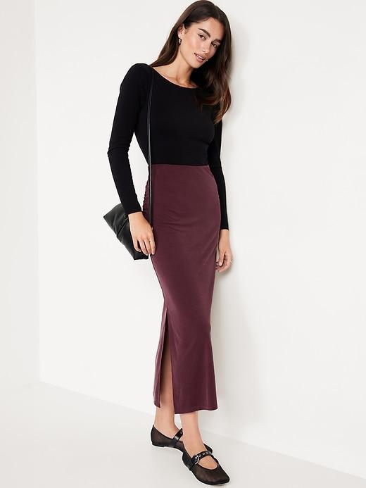 Ribbed Maxi Skirt Product Image