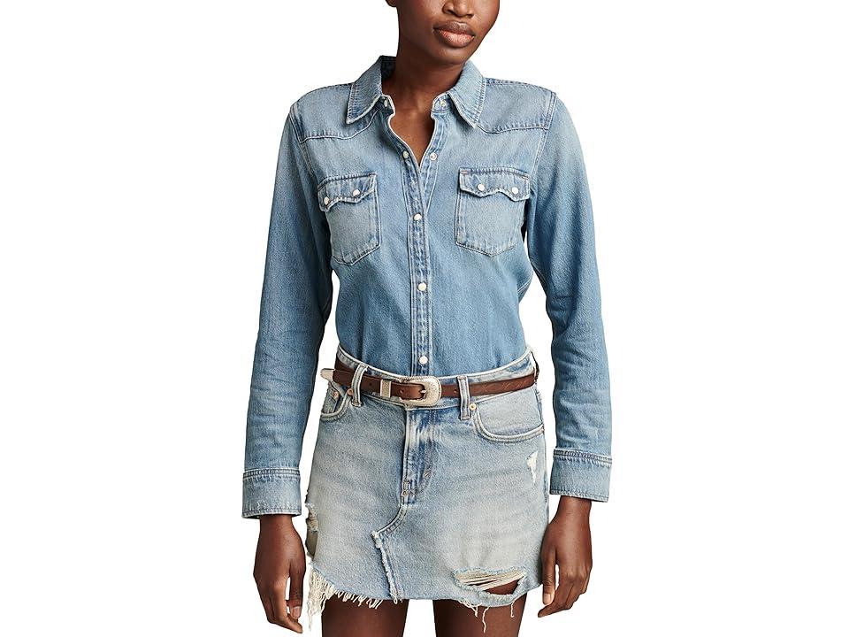 Lucky Brand Denim Western Shirt (American Dream) Women's Clothing Product Image