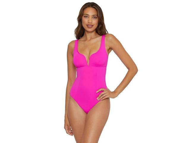 BECCA Color Code Erin V Wire Cut Out One Piece (Vivid ) Women's Swimsuits One Piece Product Image