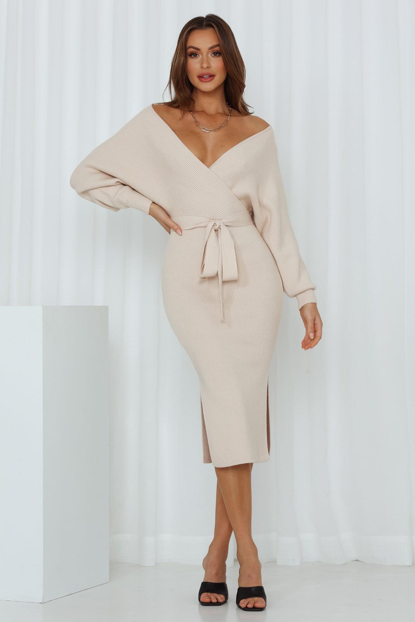 Vision Of You Midi Dress Nude Product Image