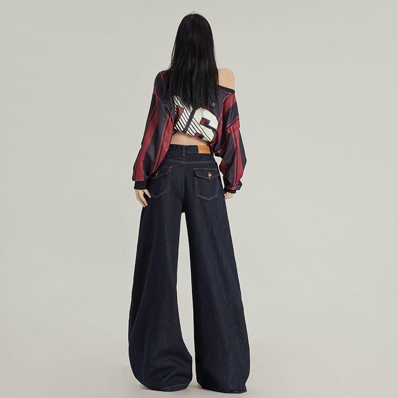 Low Waist Wide Leg Jeans (Various Designs) Product Image