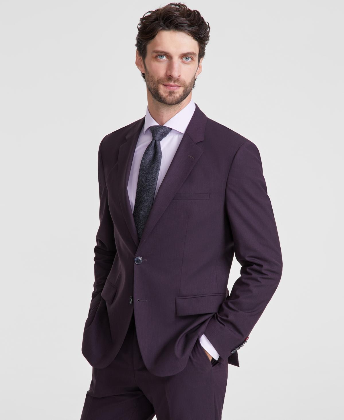 HUGO BOSS Hugo By  Men's Modern-fit Solid Suit Separate Jacket In Purple product image