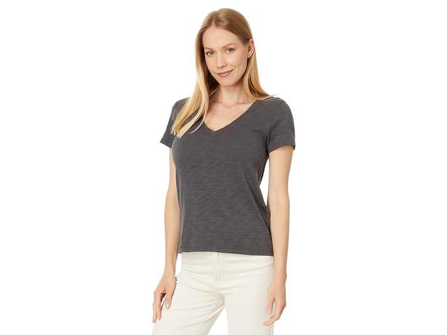 Lilla P V-Neck Short Sleeve Back Seam Tee Women's Clothing Product Image