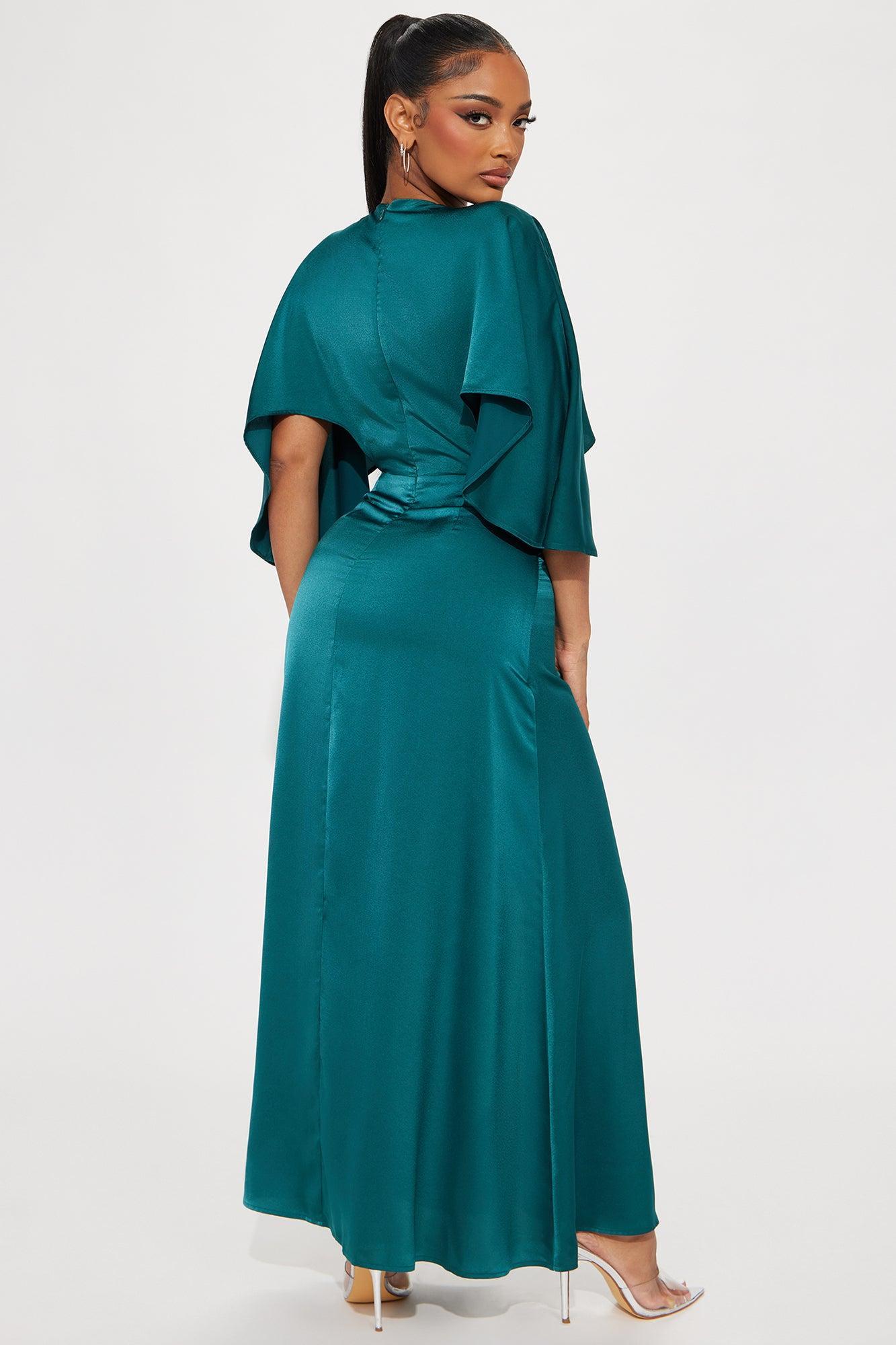 Inaya Satin Maxi Dress - Hunter Product Image