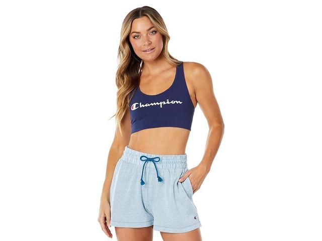 Womens Champion Authentic Sports Bra, Script Logo Black M Product Image