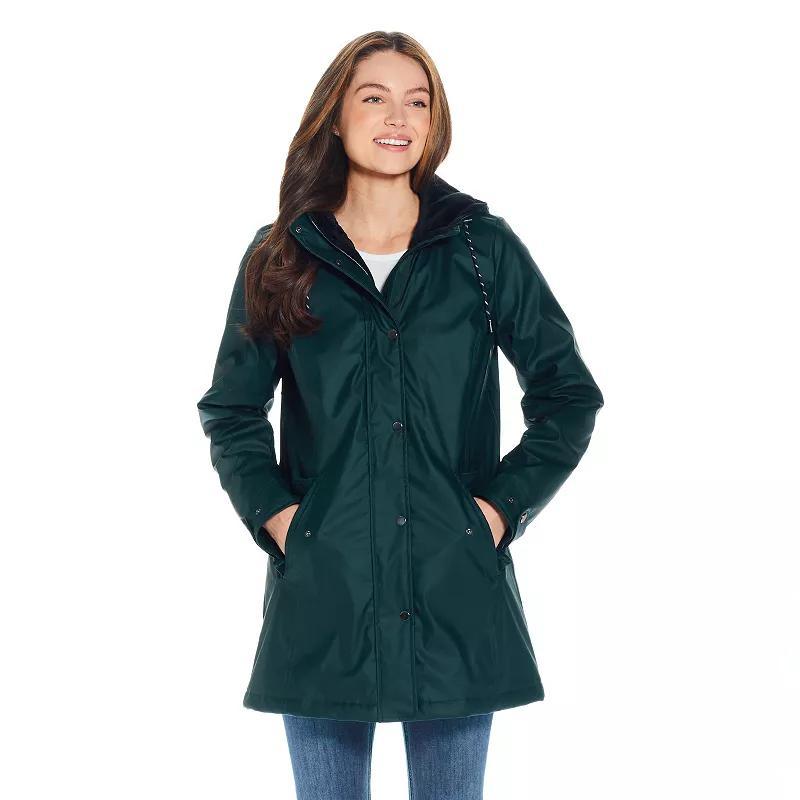 Womens Weathercast Hooded Midweight Rain Jacket Product Image