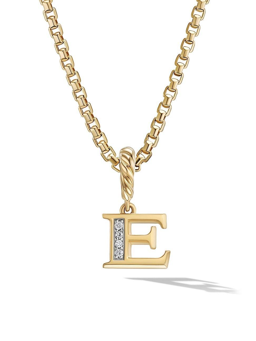 Womens Pav Initial Pendant in 18K Yellow Gold with Diamonds Product Image