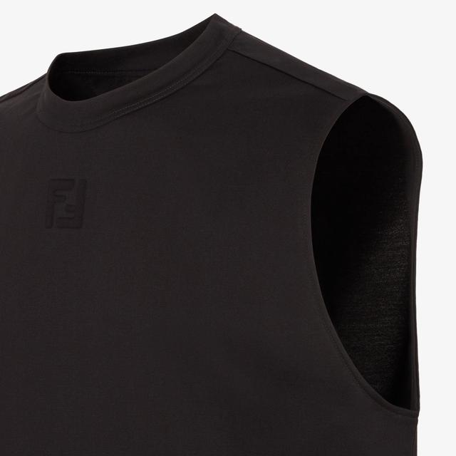 T-ShirtBlack cotton vest Product Image