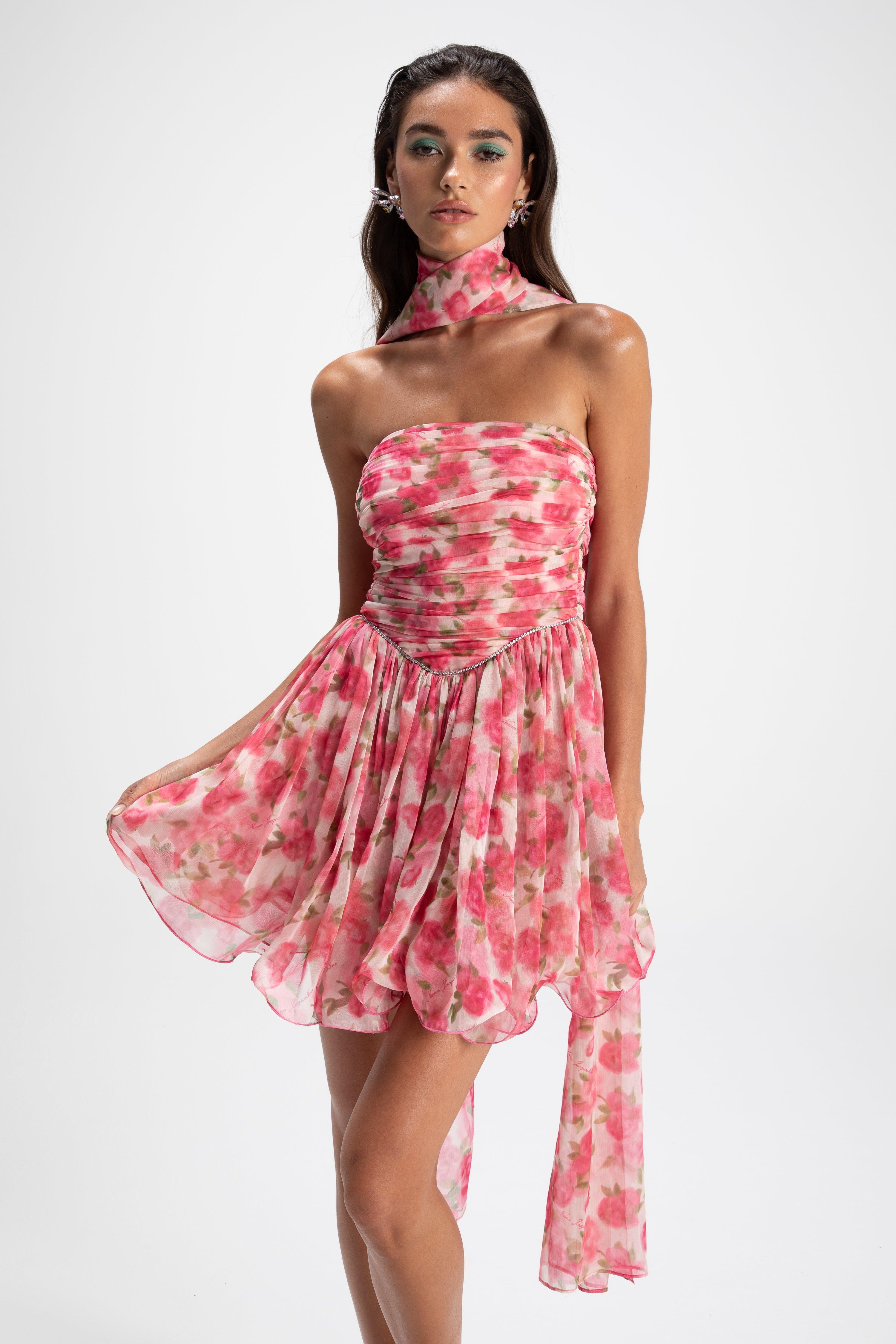 Chloe Dress (Pink Print) Product Image