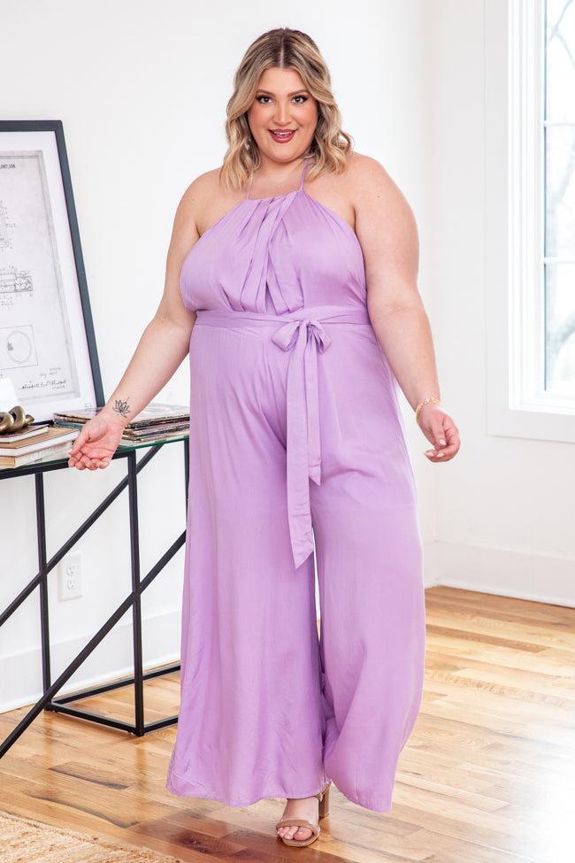 Cater To You Lavender Halter Jumpsuit FINAL SALE Product Image