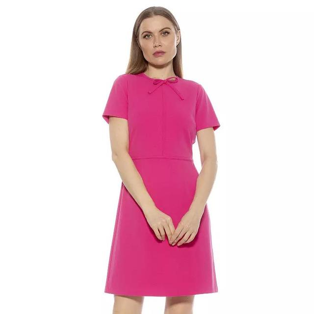 Womens ALEXIA ADMOR Eira Short Sleeve Fit and Flare Dress Product Image