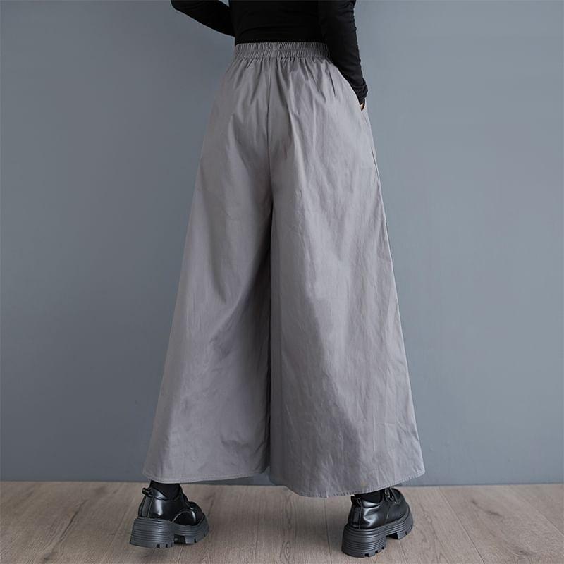 High Rise Print Wide Leg Pants Product Image