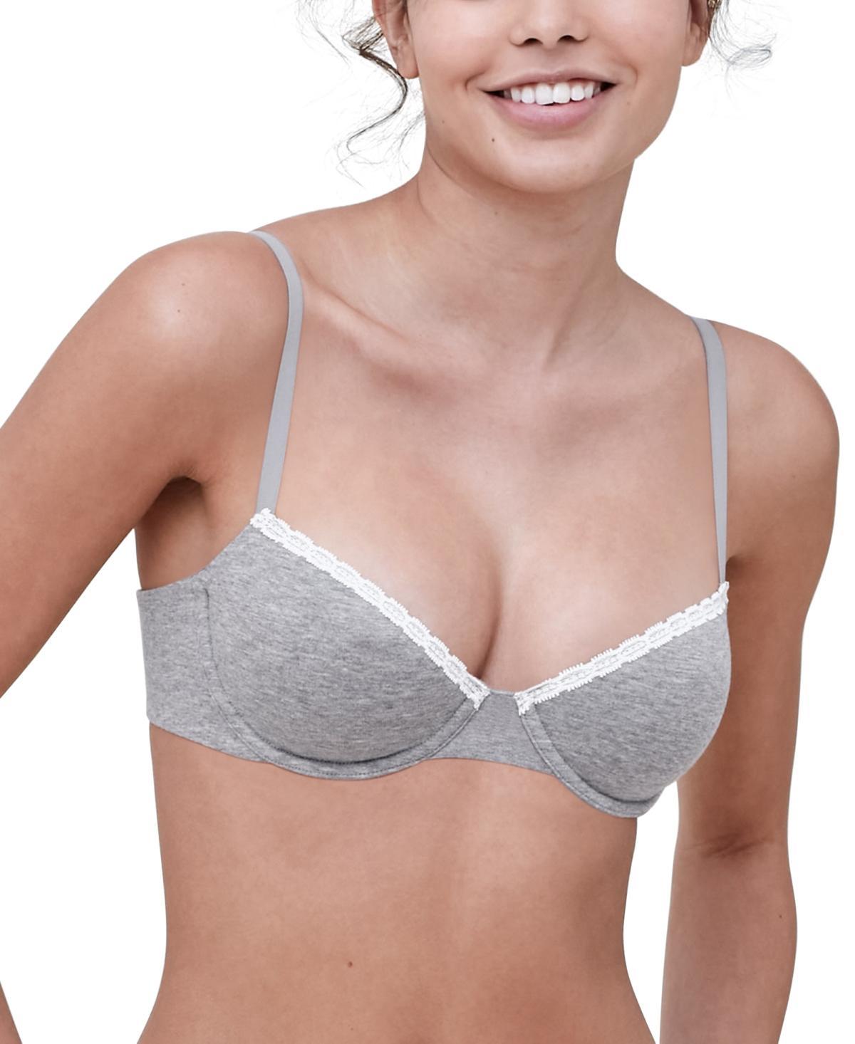 Womens Adorned Cotton Underwire Bra Product Image