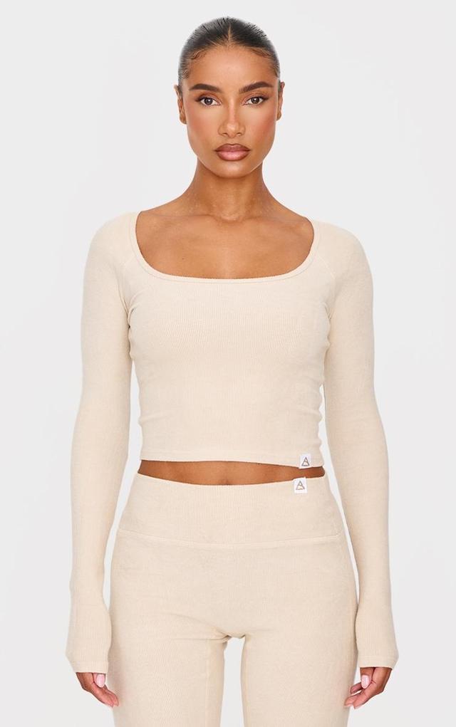 Butter Cream Brushed Rib Square Neck Underlayer Top Product Image