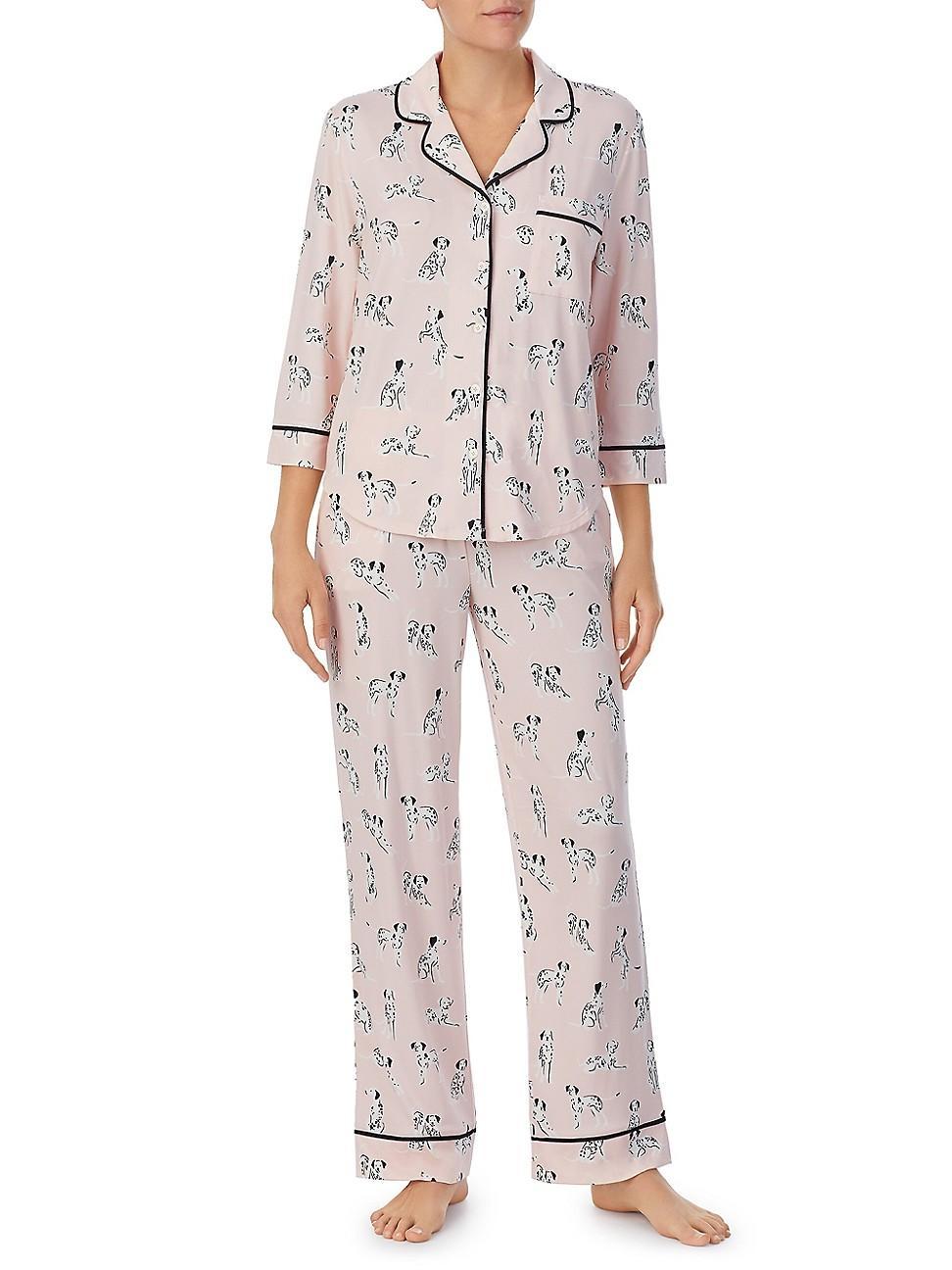 Womens Dalmatian Two-Piece Pajama Set Product Image