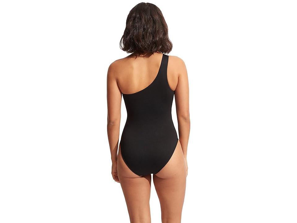 Seafolly One-Shoulder Cutout One-Piece Swimsuit Product Image