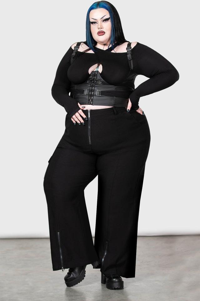 Moray High Waisted Trousers [PLUS] Female Product Image