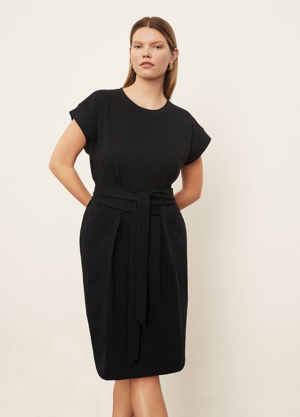 Short Sleeve Tie-Waist Dress Product Image