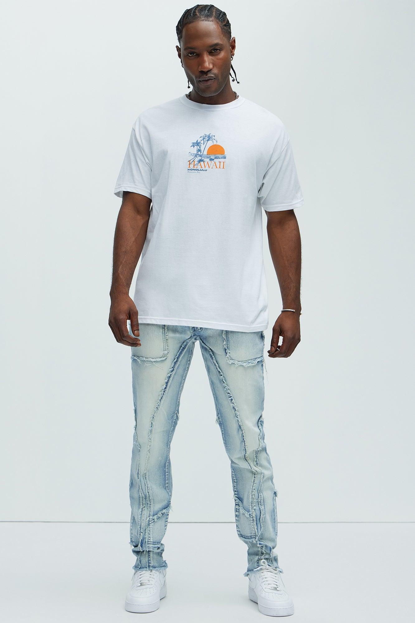 Speak Up Frayed Straight Jeans - Light Wash Product Image