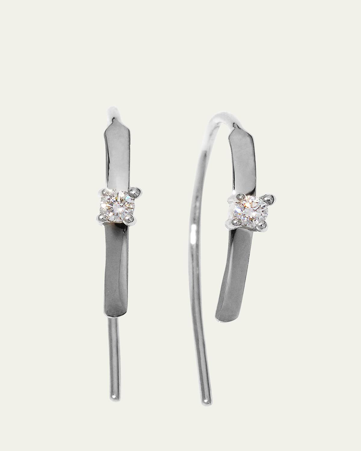 Lana Mini Flat Diamond Hoop Earrings Product Image