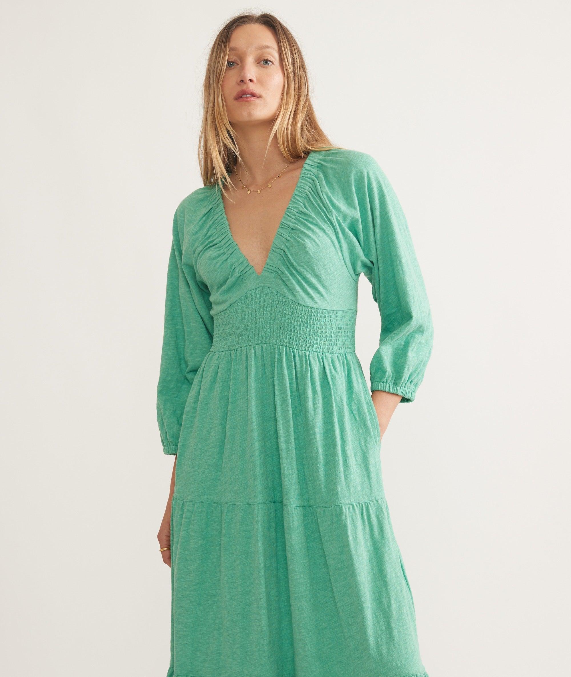 Florence Vintage Slub Midi Dress Product Image