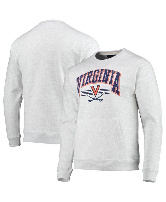 Mens League Collegiate Wear Heathered Gray Virginia Cavaliers Upperclassman Pocket Pullover Sweatshirt Product Image