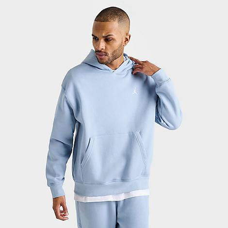 Jordan Men's Essentials Jumpman Logo Fleece Pullover Hoodie In Blue Grey/white Product Image