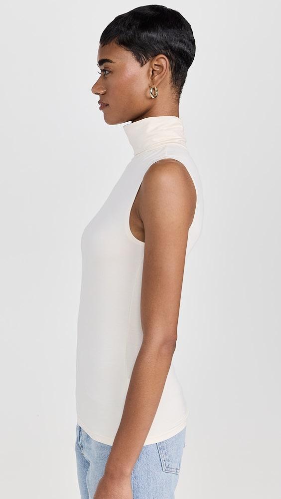 L'AGENCE Ceci Sleeveless Turtleneck Tee | Shopbop Product Image