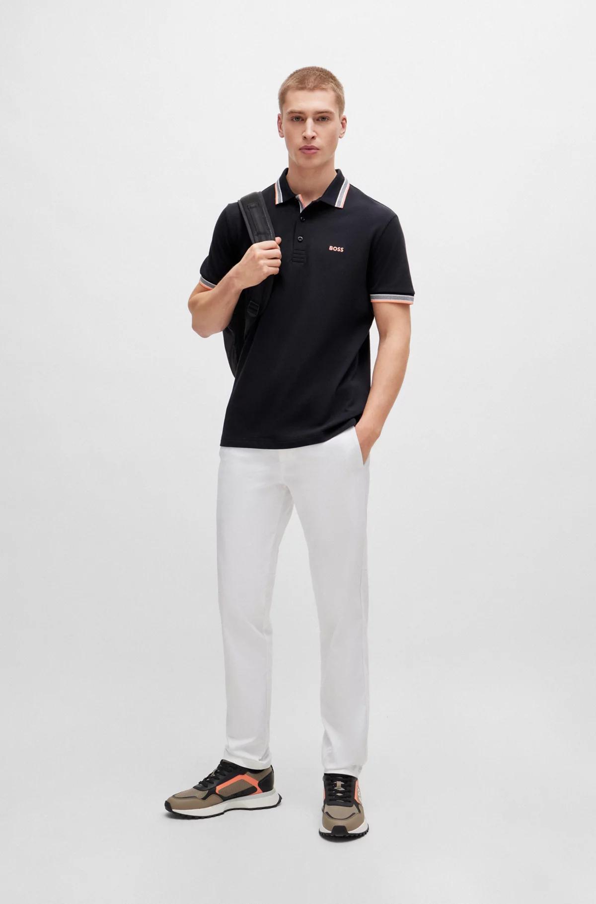 BOSS Paddy Polo with Contrast Logo Details Male Product Image